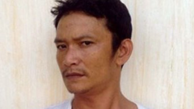 Hiếu (tức Tý em) tại cơ quan điều tra. Ảnh: NT.