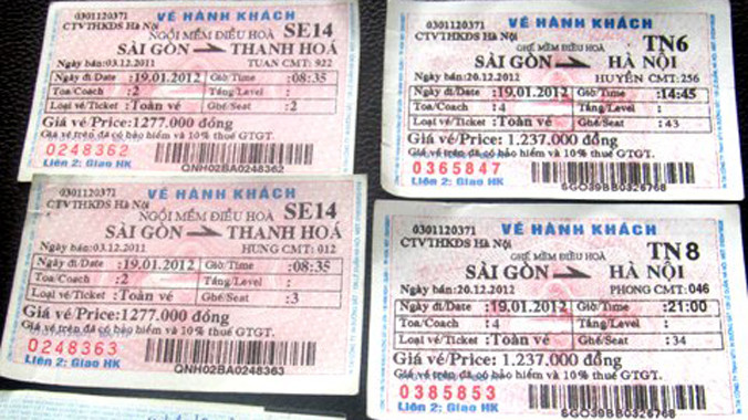 Hành khách đi tàu lửa có thể nhận vé điện tử và in ra để lên tàu giống như đi máy bay chứ không phải ra ga lấy vé truyền thống như trước đây. Ảnh minh họa: Hữu Công.