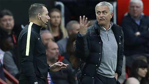 Mourinho đối mặt án phạt vì phản đối trọng tài