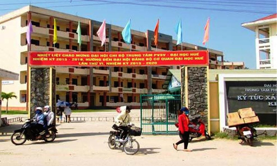 Ký túc xá sinh viên Trường Bia (Huế), nơi phát hiện xác nhân viên kỹ thuật điện chết trong tư thế treo cổ. 