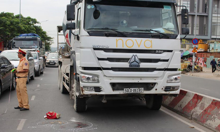 Hiện trường vụ tai nạn.