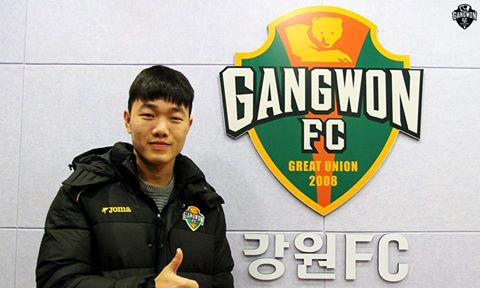 Xuân Trường đã có sự thể hiện tốt trong màu áo Gangwon.