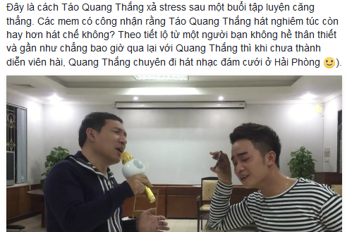 Quang Thắng hát karaoke trong hậu trường Táo quân 2017