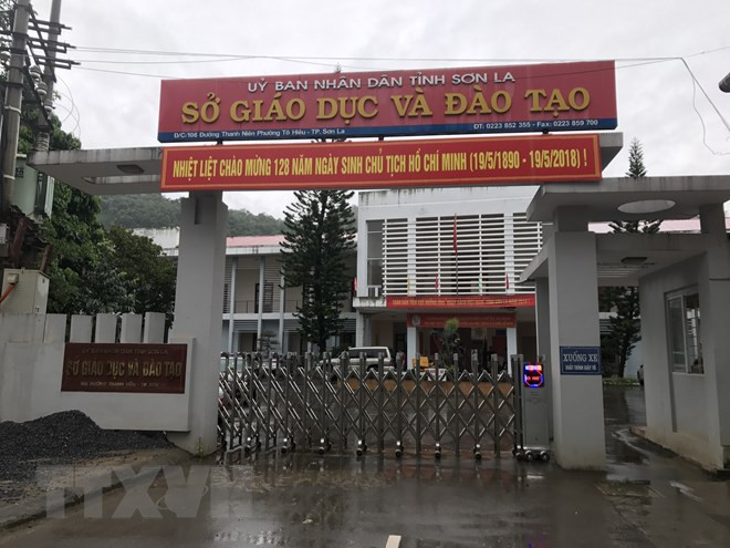 Sở Giáo dục và Đào tạo tỉnh Sơn La nơi đang diễn ra công tác kiểm tra, xác minh kết quả thi. Ảnh: Hữu Quyết.