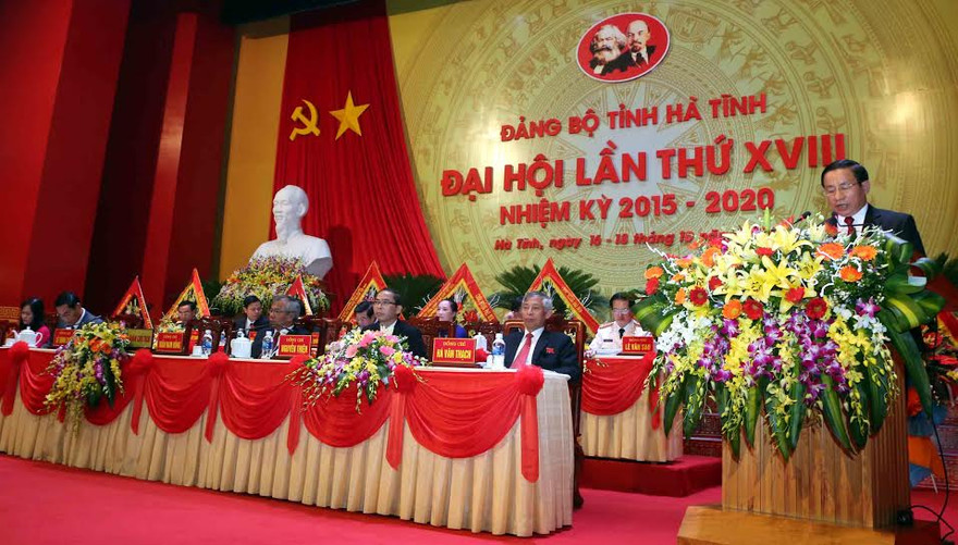 Toàn cảnh Đại hội Đảng bộ tỉnh Hà Tĩnh lần thứ XVIII 
