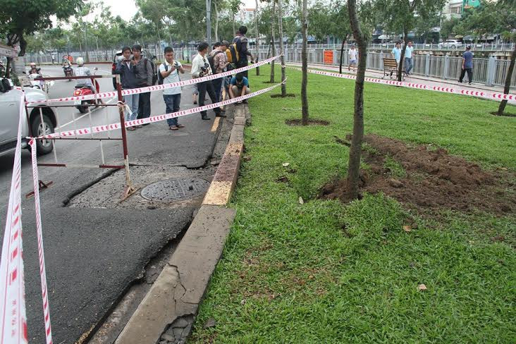 Hiện trường vụ nổ.