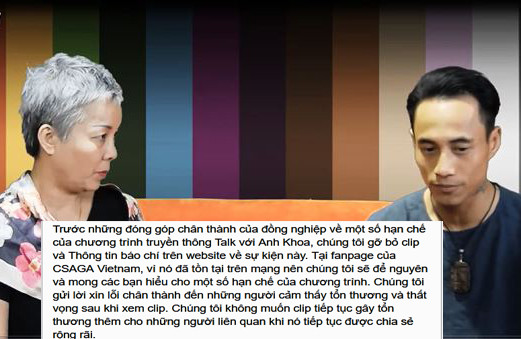 CSAGA xin lỗi sau màn đối thoại với Phạm Anh Khoa gây tranh cãi