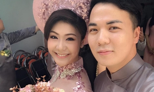 Hình ảnh Huỳnh Lý Đông Phương trong lễ ăn hỏi.