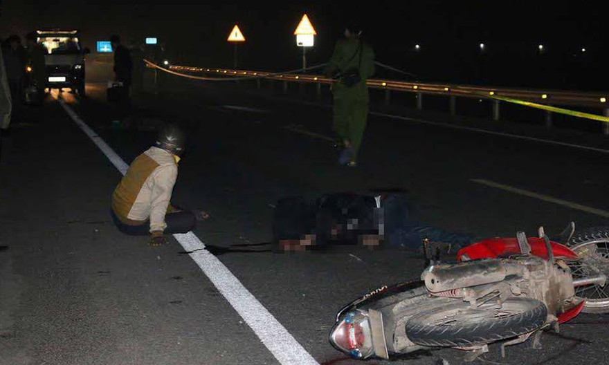 Hiện trường vụ tai nạn.