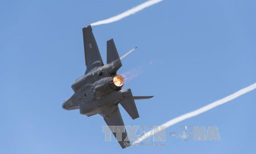 Máy bay chiến đấu F-35 của Không lực Hoàng gia Australia tại Triển lãm hàng không Avalon ở Australia ngày 3/3. Ảnh: AFP/TTXVN.