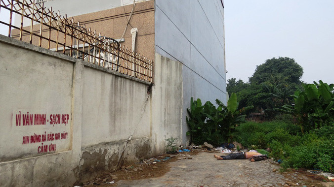 Hiện trường phát hiện thi thể.