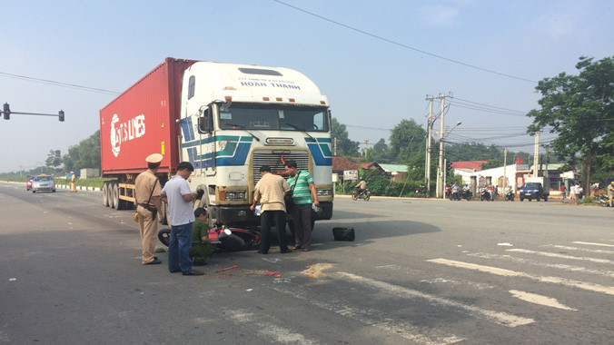 Hiện trường vụ tai nạn.