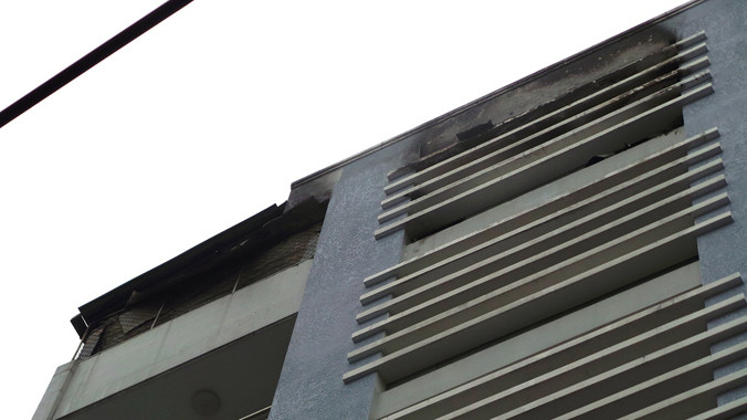 Khu vực bị cháy là nhà bếp ở tầng 6.