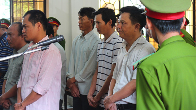 Các bị cáo tại phiên tòa