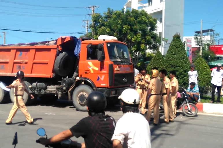 Hiện trường vụ tai nạn.