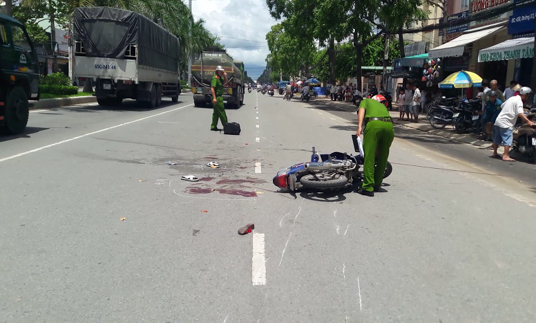 Hiện trường vụ tai nạn.