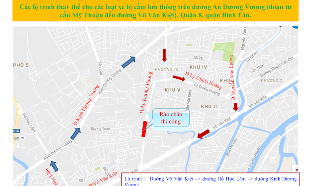 Sửa chợ Bình Tây, điều chỉnh giao thông nhiều tuyến đường