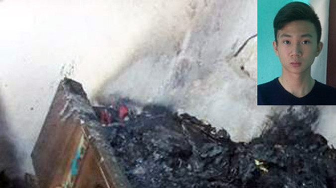 Hiện trường vụ án và đối tượng Ngô Minh Đức.