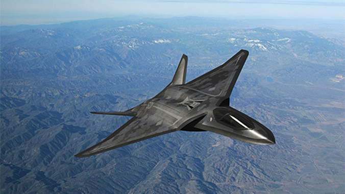 Hình ảnh đồ họa của máy bay chiến đấu F/A-XX.