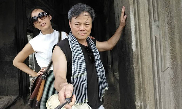 Võ sư Đoàn Bảo Châu và bà xã Hoàng Hường. Ảnh: FB.