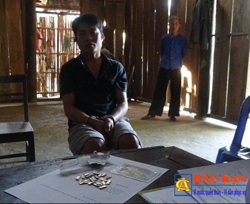 Một đối tượng trong vụ án bị bắt giữ. Ảnh: Cổng thông tin điện tử Công an Bắc Kạn