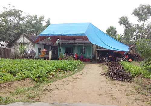 Ngôi nhà nơi phát hiện thi thể ông Hoài và bà Thọ. Ảnh: Đức Hùng