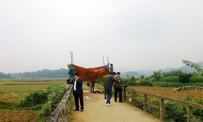 Hiện trường nơi phát hiện thi thể ông Tương. Ảnh: CTV