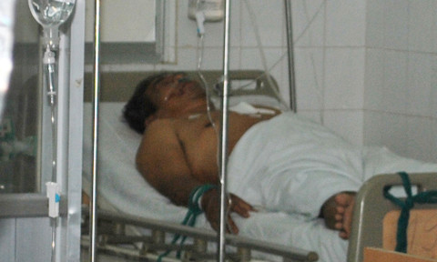 Hiền đang điều trị tại bệnh viện