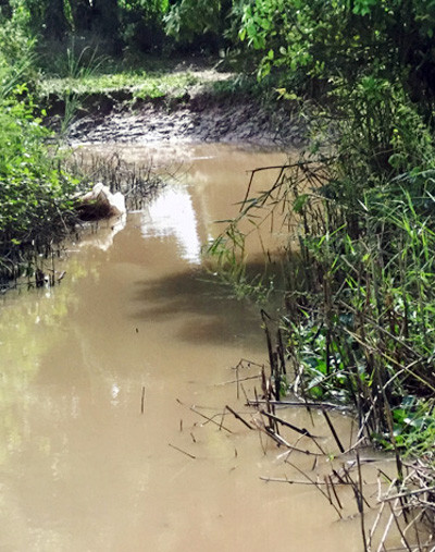 Kênh Sáu Bèo phát hiện thi thể nạn nhân. Ảnh: A.X