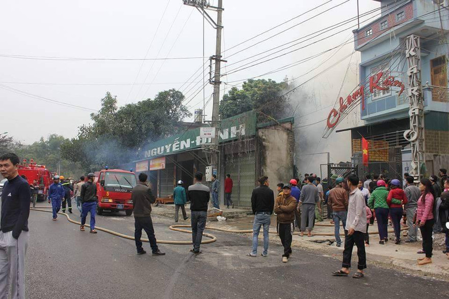 Hiện trường vụ cháy. Ảnh: Trung Thực.