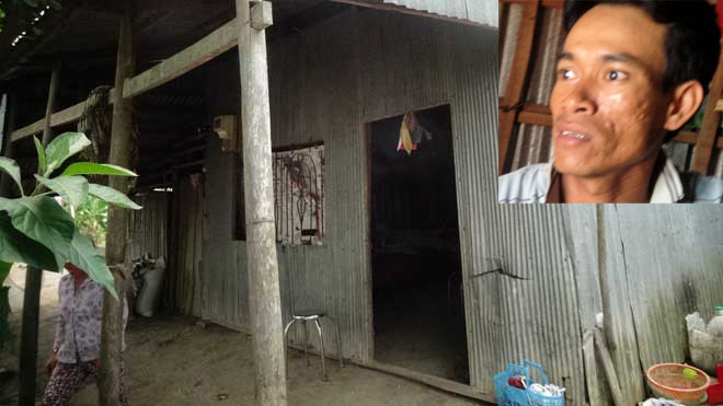 Anh Danh Lan và căn nhà của mình. Ảnh: H.H