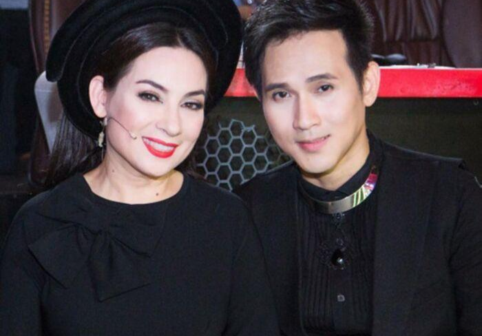 Nguyên Vũ và cố ca sĩ Phi Nhung. 