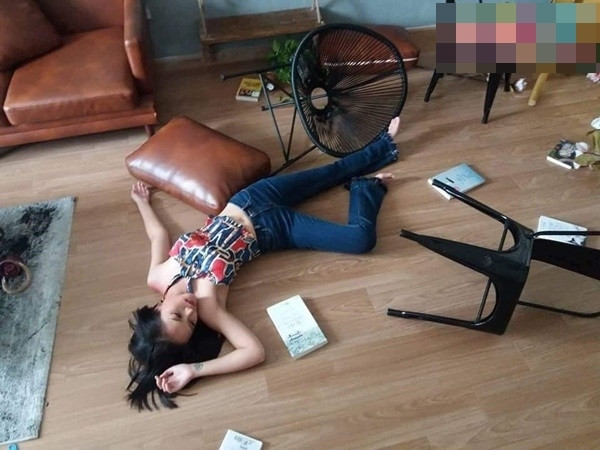 Hình ảnh cho thấy kết cục bi thảm của nhân vật My Sói trong phim "Quỳnh búp bê".