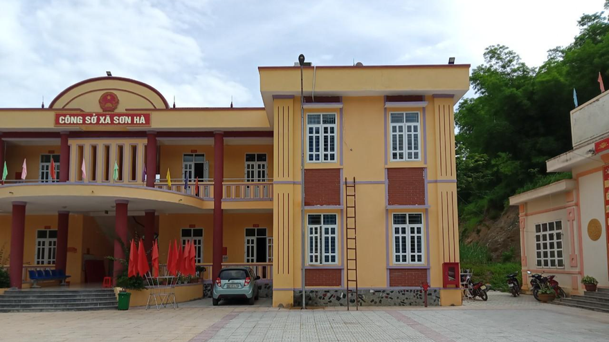 Trụ sở xã Sơn Hà vừa mới được xây dựng