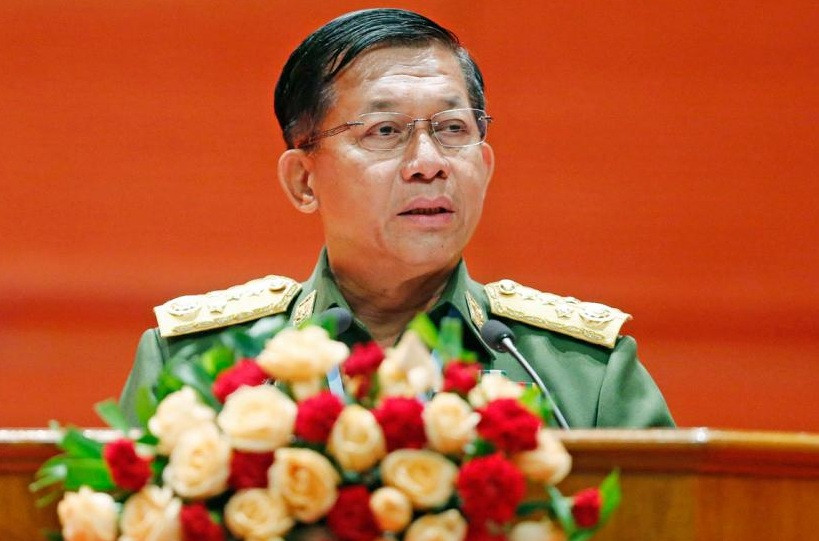 Tổng tư lệnh các lực lượng vũ trang Myanmar Min Aung Hlaing. (EPA)