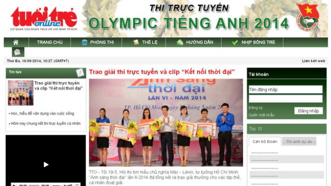Khởi động cuộc thi Olympic tiếng Anh 2014 