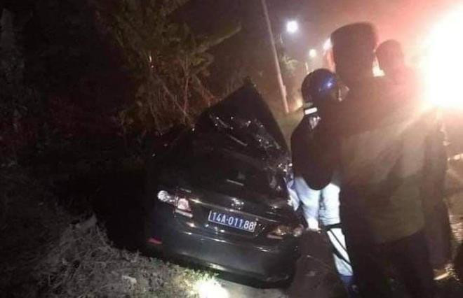 Hiện trường vụ tai nạn. 