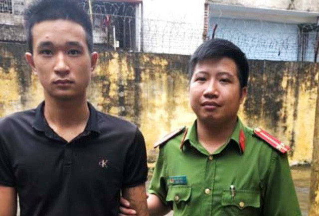 Một trong các đối tượng bị công an bắt giữ