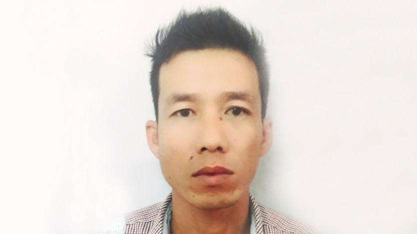 Đoàn Phước Thắng tại cơ quan điều tra. Ảnh: Công an cung cấp