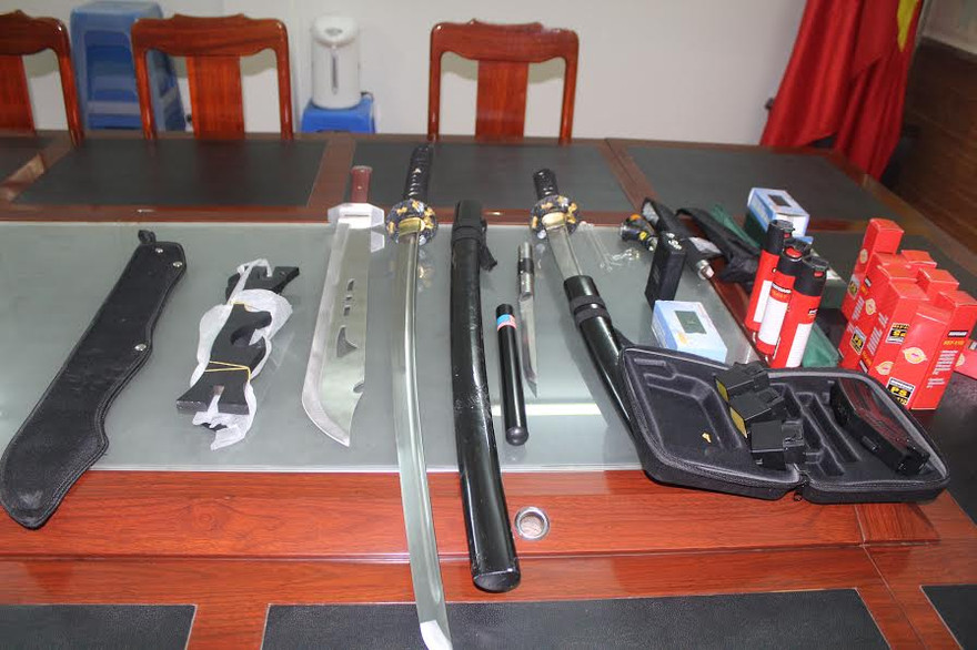 Số vũ khí của V mà lực lượng chức năng thu giữ.