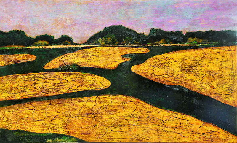 Sắc màu sơn mài huyền ảo trong tranh Hiền Nguyễn 