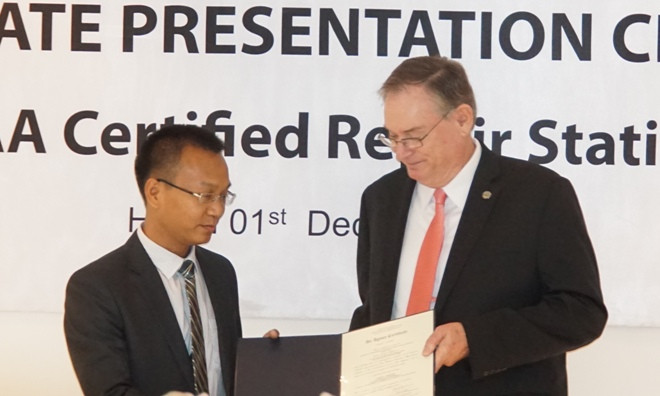 Chứng nhận được trao cho AESC