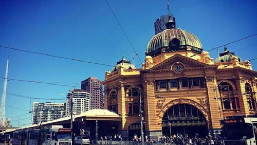 Mối đe dọa tập trung vào ga tàu Flinders (ảnh), Quảng trường Federation, Nhà thờ St Paul. Ảnh: Australian.