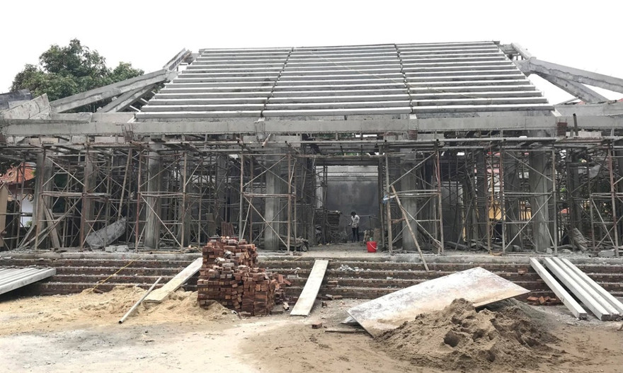 Ngôi đình 300 tuổi bị bê tông hoá ở huyện Ứng Hoà