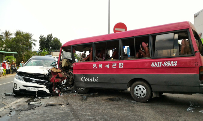 Hiện trường vụ tai nạn.