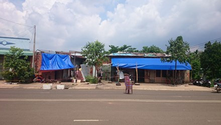 Hiện trường vụ án được phong tỏa phục vụ điều tra.