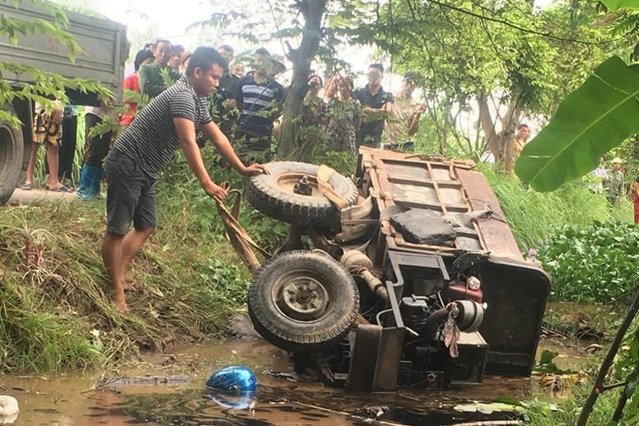 Hiện trường vụ tai nạn thương tâm.