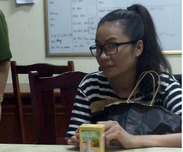 Trần Thị Hương Giang tại cơ quan điều tra.