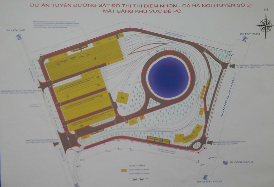 Bản vẽ quy hoạch khu vực Đề pô.