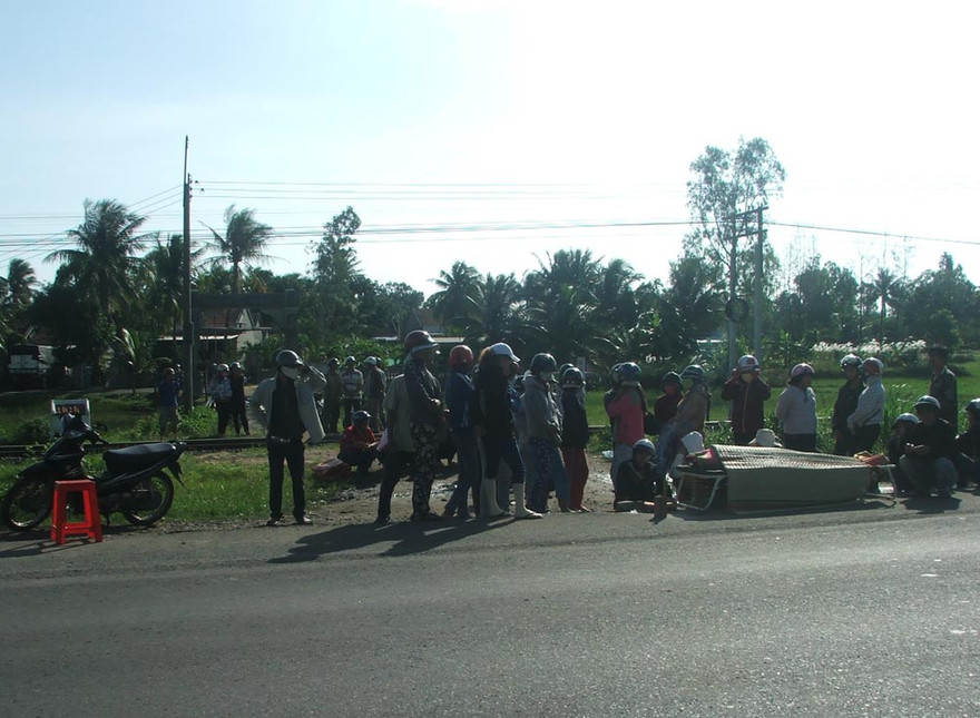 Hiện trường vụ tai nạn.